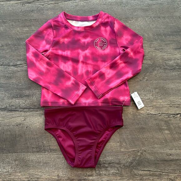 babyGAP 4T Tie Dye Two Piece Rashguard Swimsuit - Picture 1 of 9